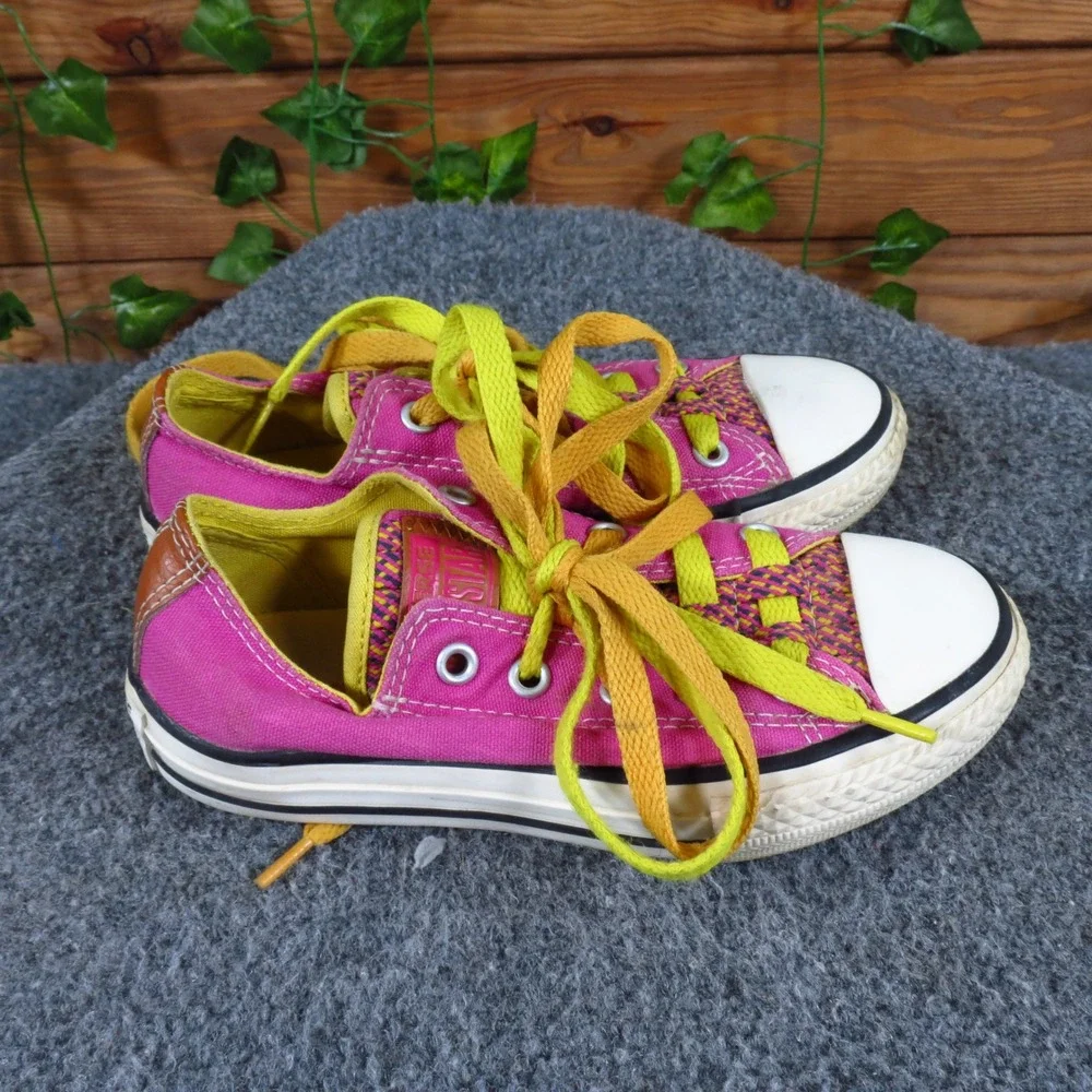 Converse Chuck Taylor All Star Loopholes Kids Sneaker Size 12 Play Pink Yellow